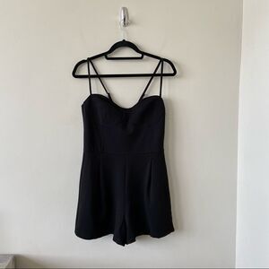 Nwt-leith Bustier Little Black Romper (Size:Medium)